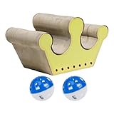 Kratzmatte, magnetisches Spielzeug zum Kratzen der Katze, Wellpappe mit Kugel und Bett für Möbel, Kratz-Ecken, für Innen- und Außenbereich, Wohnzimmer, Schlafzimmer