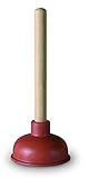 Anzapack 853914S Abflussreiniger aus Gummi mit Holzgriff