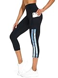 Tuspryt Sporthose Damen 3/4 Jogginghose Damen mit Taschen, Sport Leggings Damen Blickdicht Fitnesshose Laufhose Damen XXL