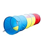 Yardwe Rainbow Crawling Tunnel Toy for Pop Tunnel for Indoor and Outdoor Fun Enhances Motor Skills and Sensory Development