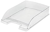 Leitz Briefkorb Standard A4, Transparente Briefablage in Premium-Qualität, Stapelbares Ablagefach als Schreibtisch-Organizer, Hochglänzende Oberfläche, Kombinierbar mit Plus-Serie, Glasklar, 52260002