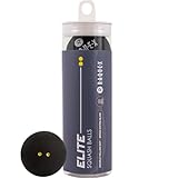Raquex Squashbälle im 3er-Tube – 4 Geschwindigkeitsoptionen – Elite Doppelgelb, Intermediate Gelb, Rot Squashbälle Anfänger, Junior Blau. Von der WSF zugelassener Squashball (Doppelgelb)