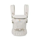 Ergobaby Adapt Babytrage für Neugeborene ab Geburt, 3-Positionen SoftFlex Mesh Ergonomische Babybauchtrage Rückentrage Baby-Tragetasche, Natural Beige, 1 Einheit