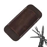 Gürteltrage aus Leder, Messer-Scheide, horizontal, 11,8 x 5,7 cm, Vintage-Design, authentische Konstruktion für Aufbewahrung, Koffer, Outdoor, Camping, Jagd, Weihnachten