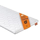 sleepling Topper 90x200cm Komfortschaum, Fester Matratzentopper 6cm dick, orthopädische Matratzenauflage, für alle Matratzen und Betten, Made in EU, Ökotex, Waschbar 60 Grad