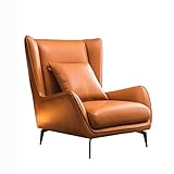 Loungesessel, Ledersessel für Wohnzimmer, Schlafzimmer, Heimbüro-Möbel, bequemes Einzelsofa-Design