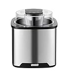 Unold 48855 Eismaschine Gelato - Speiseeisbereiter 1,5 L, 12 W, Eiscreme, LCD-Display, digitaler Timer, BPA-frei, vegane, laktosefreie und steviahaltige Eiskreationen.