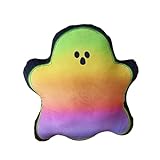 Halloween Kissen, Kürbis mit Ghost Face Print Kissen Pillow Hexenhut Totenkopf Aufdruck Dekokissen Kürbiskissen Aesthetic Cute Geist Sofakissen Kuschelkissen für Sofa Bett Wohnzimmer