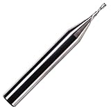 Rennie Tools – 1 mm x 3 mm Nut, 6,35 mm Schaft, Vollhartmetall, 2 Rillen, Spiralfräser, Holz, MDF, Sperrholz, kompatibel mit Dewalt, Makita, Katsu, Bosch, Trend Router usw