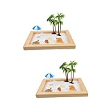 ifundom 2 Sätze Ocean Sand Tischdekoration Miniaturlandschaft Miniaturbausätze scheibengardinen bürodekorationen Sandkastenspielzeug zum Spielen am Strand Tischdekoration aus Sand Ozean
