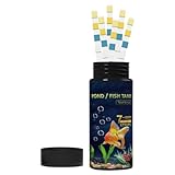 Luxshiny 50 Stück 7 in 1 Wasserteststreifen für Aquarium Pool Fischteich Wasserqualitätstest mit Farbskala Ph Chlor Alkalinität Wasserhärte Nitrat Nitrit Schnelle Analyse für Teich
