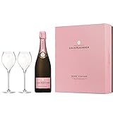 Louis Roederer Champagne Brut Rosé Genuss zu Zweit Champagner in Geschenkpackung + zwei Gläser (1 x 0.75 l)