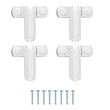 Ewwtrey 4 Stück Fenstersicherung, Window Security Sash Jammer Locks, Kindersicherung Fenster Begrenzungs Sicherheitsschlösser für UPVC, PVC, Türen, Fenster, Sicherheit zu Hause - Weiß