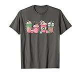 Christmas Chocolate Coffee Pinkfarbenes Cupshirt Christmas Coffee T-Shirt
