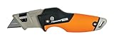 Fiskars Universal-Klappmesser, Länge 17 cm, Rostfreier Stahl/Kunststoff, Schwarz/Orange, CarbonMax, 1027224
