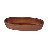 DONFAMDS Walnussschale Salat -servierschale Salat Servierschüssel Dessertschale Brot -servierschale Snack -servierschale Snack-schüssel Schüssel in Bootsform Salatschalen Hellbraun Holz