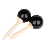 Schwarz Sand Hammer Maraca Rasselball Groß – Klassisches Percussion Instrument mit natürlichem Klang – Handgefertigter Rhythmus Shaker für Musik, Tanz, Meditation & Rhythmustraining