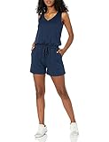 Amazon Essentials Studio Frottee-Strampler für Damen, Marineblau, Größe L