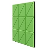 19,68 X 19,68 X 0,98 Zoll Akustische Absorptionsplatten, Selbstklebend Aufnahmestudio Akustische Behandlungen Schallschutzplatte, Home-Recording-Studio-Büro Akustische Dämmplatten ( Color : Green , Si