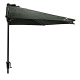 MaxxGarden Balkonschirm Ø 270 cm – Halbrund – Marktschirm - UV-Schutz bis – Gartenschirm – Terrassenschirm - ohne Ständer - für Garten, Balkon und Terrasse - Taupe