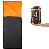 MOUNTREX® Schlafsack - Kleines Packmaß & Ultraleicht (700g) Sommer Deckenschlafsack - Outdoor Sommerschlafsack – Camping, Reise, Festival – Koppelbar