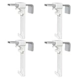 MUYAPAY 8 Stück Klemmfix Halterung, Klemmträger für Doppelrollo Flexibel, Komfortabel Rollo Halterung Fenster, Effizient Rollo Ersatzteile, für Jalousien, PVC-Fenster, Holzfenster, Türblätter（Weiß）