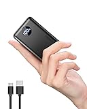 Coolreall Power Bank, 22,5W Powerbank 20000mAh Schnellladefunktion mit USB C Eingang/Ausgang, PD & QC4.0 Power Bank Klein Aber Stark mit LED Display Kompatibel mit iPhone, Samsung, Xiaomi iPad, usw