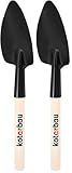 KOTARBAU® Garten Mini Schaufel aus Stahl Blumenkelle mit Holzgriff 33 cm Gartenschaufel für kleine Pflanzen Kleinschaufel Gartenwerkzeug Handschaufel zum Umpflanzen Gartenpflege Jäten (Packung mit 2)