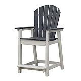 OTSUN Outdoor Tall Adirondack Patio Barhocker Hohe Rückenlehne, 400 Pfund, verbreiterte Arme, Allwetter-Balkonstuhl für Hinterhof, Hof, Garten, Einheitsgröße