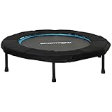 SPORTNOW Fitness-Trampolin, faltbar, Ø 102 cm, elastisches Bett mit rutschfestem Stahlrahmen, Belastung 100 kg, für Training, Beine, Körper zu Hause, Büro, Fitnessstudio, Blau