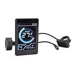 Vvikizy Induktives Elektrisches Fahrradmessgerät, LCD-Anzeigefeld mit 2 NFC-Karten, Wasserdichtem Anschluss, für Elektrofahrräder und Roller