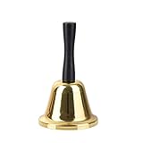 VABNEER Handglocke Glocke Klingel Hand Tischglocke Rezeptionsklingel Tischklingel Anrufsglocke (Gold)