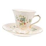 COLLBATH 1 Satz Kaffeetasse und Untertasse Wasserbecher Teetasse aus Porzellan esspressokaffeetassen set kaffeglässerset Espressotasse Kaffeebecher Kaffeetasse mit Untertasse Keramiktasse