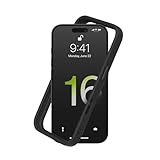 RhinoShield Bumper Case kompatibel mit [iPhone 16 Pro] | CrashGuard - Stoßdämpfende Schutzhülle im schlanken Design - 3.5 Meter Fallschutz - Schwarz