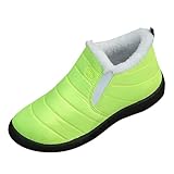 Winterstiefel, große Größe, kalte Schuhe für Herren und Damen, nicht aus Baumwolle, mit verdickten alten Stiefeln, warme Freizeitschuhe, Damen, Winter, wasserdicht, Stiefel, lichtgrün, 39.5 EU