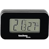 TECHNOLINE WS 7006 - mini Autothermometer zum Messen der Temperatur im Innenraum, schwarz, 4,0 x 1,2 x 2,3 cm