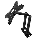 TOGEVAL Tv Wandhalterung Schwenkbar Neigbar mit Langer Ausziehfunktion Monitorhalterung für Flach Curved bildschirme Platzsparend Einfache Montage Ergonomisch für Tv und PC monitore