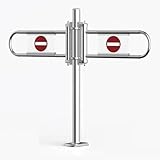 Metall Schwingtor für Supermarkteingang - Automatisch schließende unidirektionale Zauntür, manuelle Bedienung - Ideal für Kassiertheken und Lagersicherheit