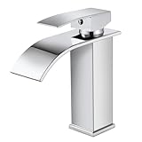 SGUVK Wasserhahn Bad Wasserfall Waschtischarmatur Chrom,...