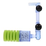 FIXOSHEE Biochemischer Schwammfilter Aquariumfilter Schwammfilter für Aquarien Platzsparend Robustes Material Belüftungs und Absaugfilter für Fischkot