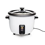 Tristar RK-6117 Reiskocher, 0,6L, Reis für bis zu 3 Personen ohne Anbrennen, Mit Warmhaltefunktion, 300W, Edelstahl, Weiß