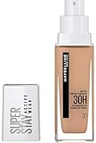 Maybelline New-York – Flüssiger Teint, langanhaltend, ohne Übertragung, hohe Deckkraft – Superstay Active Wear 30h – Farbton Sand (30) – Inhalt: 30 ml