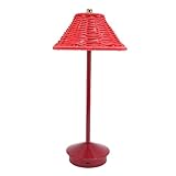 Riuulity Wiederaufladbare, Kabellose, Dimmbare LED-Tischlampe Im Boho-Stil für Schlafzimmer, Handgeflochtene Rattan-Nachttischlampe für Entspannte Abende, USB-C-Schnellladung
