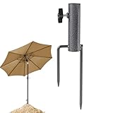 Jenshhch Sonnenschirmständer Erdspieß Stabil Halterung Für Strandschirm Sonnensegel Stange Terrasse Balkon Camping Outdoor (B)
