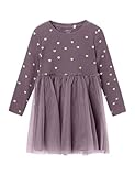 NAME IT Mädchen Nmfnadja Dress Noos Kleid, Arctic Dusk, 104 EU