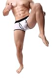 Unterwäsche Briefs Herren solide Taschen Unterhose Unterwäsche Herren Slip Mikrofaser (White, M)