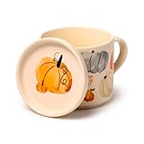 Puckator 2-in-1-Set Porzellantasse und Untersetzer/Deckel - Kürbis - Herbst Harvest, groß - Tee, Frühstück, Kaffee
