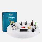 Weißer ovaler schwimmender Snack- und Getränkehalter - Vielseitiges Pool-Party-Zubehör für Obst, Getränke und Snacks, perfekt für Pool und Whirlpool