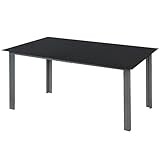 Montafox Garten Esstisch Glastischplatte 150 x 90 x 75 cm...