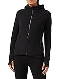 Urban Classics Damen Ladies Polar Fleece Zip Hoody Kapuzenpullover, Schwarz (Black 7), L EU